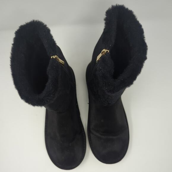Michael Kors Black Faux Fur Boots Shoes Womens Size 5 - Picture 4 of 8